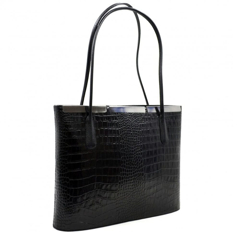 Сумка жіноча шкіряна Desisan 377-11 чорний кроко