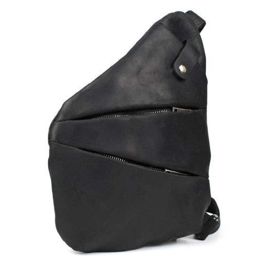 Чоловіча сумка-слінг через плече мікс канвасу та шкіри TARWA RAG-6402-3md