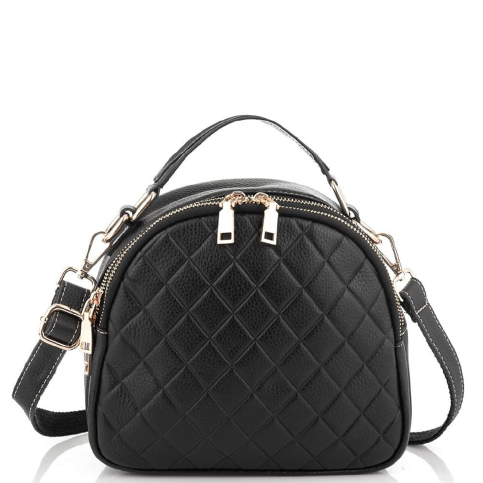 Шкіряна чорна сумка жіноча Riche NM20-W323A