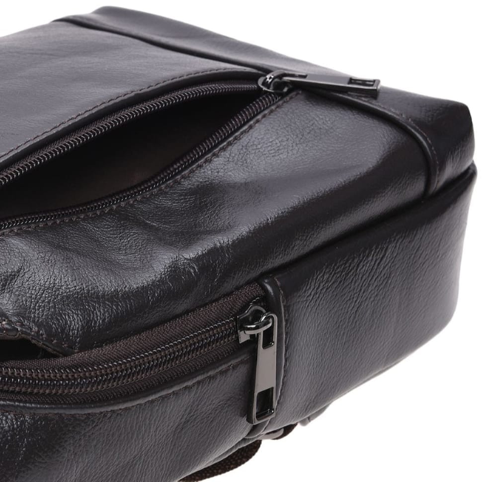 Чоловік шкіряний рюкзак Keizer K1683-brown