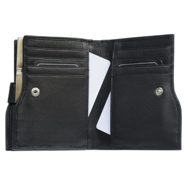 Leather wallet Contatto 2656 nero black