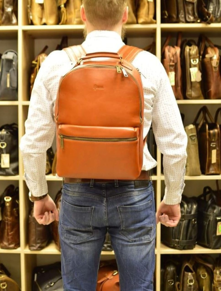 Чоловік рюкзак з натуральної шкіри TB-4445-4lx бренду TARWA