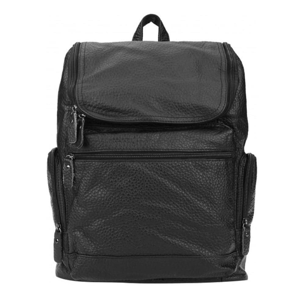 Чоловік шкіряний рюкзак Borsa Leather 1t1017m-black