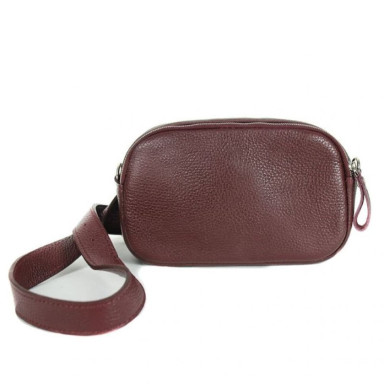 Holly leather belt/crossbody bag burgundy floatar