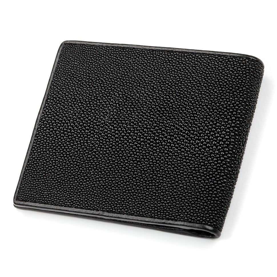 Портмоне чоловіче STINGRAY LEATHER 18066 з натуральної шкіри морського ската Чорне