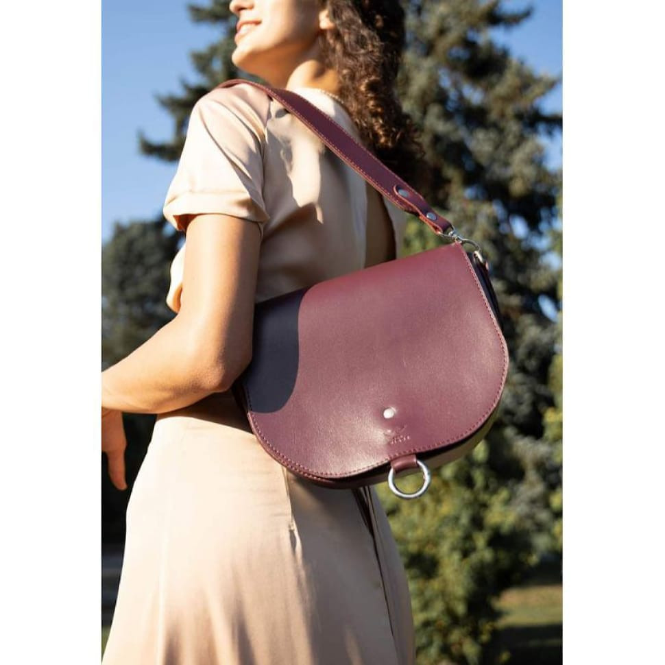Жіноча шкіряна сумка Ruby L бордова краст