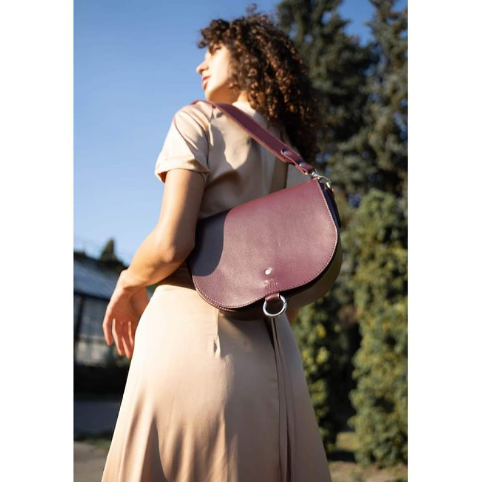 Жіноча шкіряна сумка Ruby L бордова краст