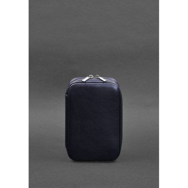 Leather cosmetic bag 7.0 blue crust