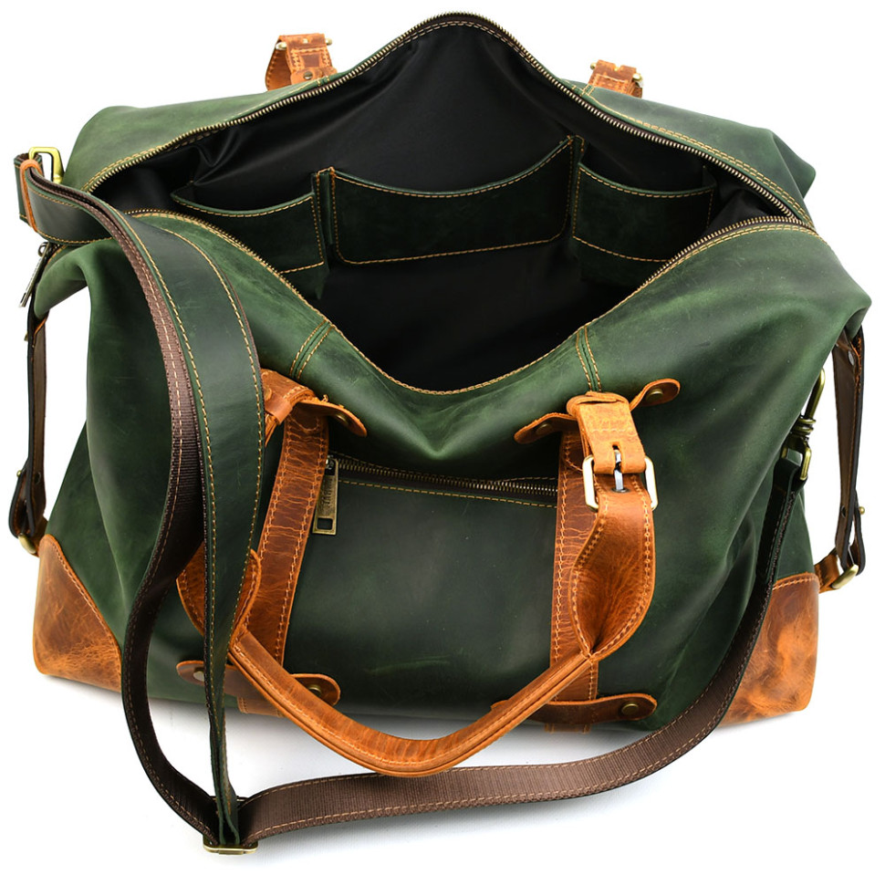 Travel sports bag made of genuine leather REY-5764-4lx TARWA
