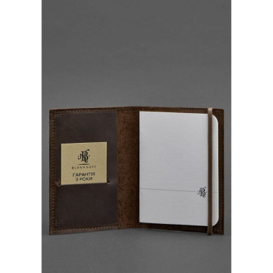 Leather passport cover 1.0 dark brown