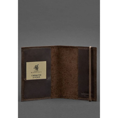 Leather passport cover 1.0 dark brown