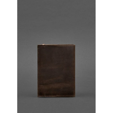 Leather passport cover 1.0 dark brown