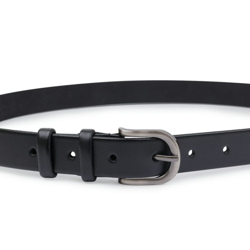 Ремінь із натуральної шкіри для жінок Vintage 20785 Чорний