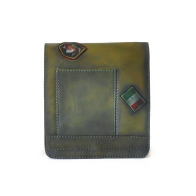 Pratesi BVS182/24 - Messanger Medium Cross Body Bag в шкіряній шкірі Bruce Dark Green