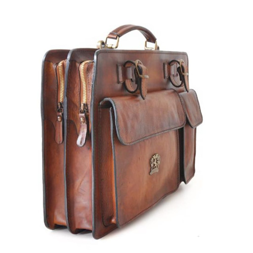 Pratesi BBE466/40 - Business Bag Milano Big in cow leather Bruce Blue