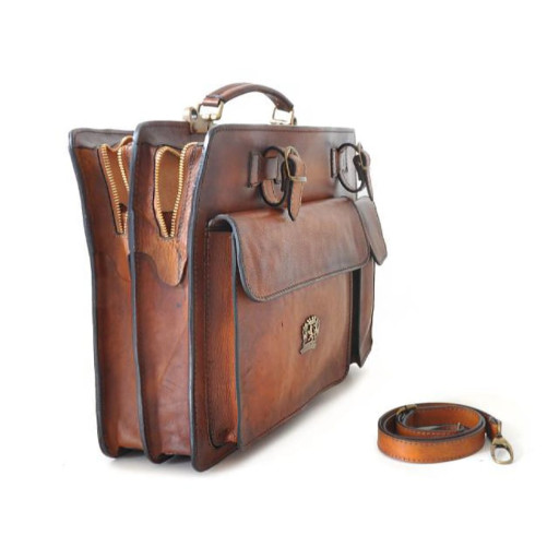 Pratesi BBE466/40 - Business Bag Milano Big in cow leather Bruce Blue