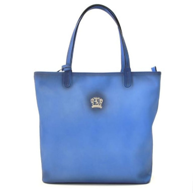 Pratesi BSB461 - Monterchi Tote Bag in cowhide leather Bruce Sky Blue