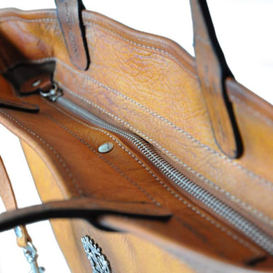 Pratesi BSB461 - Monterchi Tote Bag in cowhide leather Bruce Sky Blue