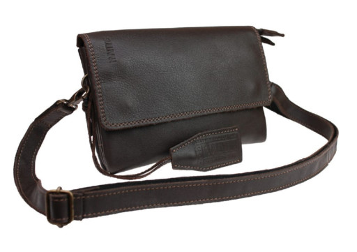 Сумка женская маленькая барсетка клатч SULLIVAN 2615(32) коричневая гладкая кожа