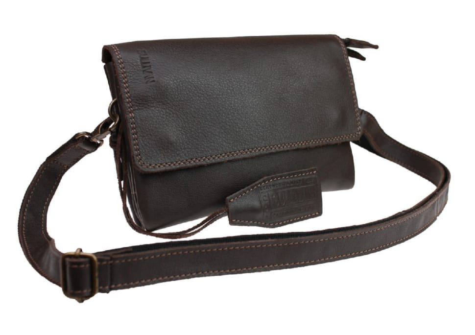 Ladies bag small purse clutch SULLIVAN sg15 (32) brown smooth leather