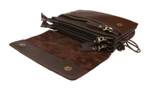 Сумка женская маленькая барсетка клатч SULLIVAN 2615(32) коричневая гладкая кожа