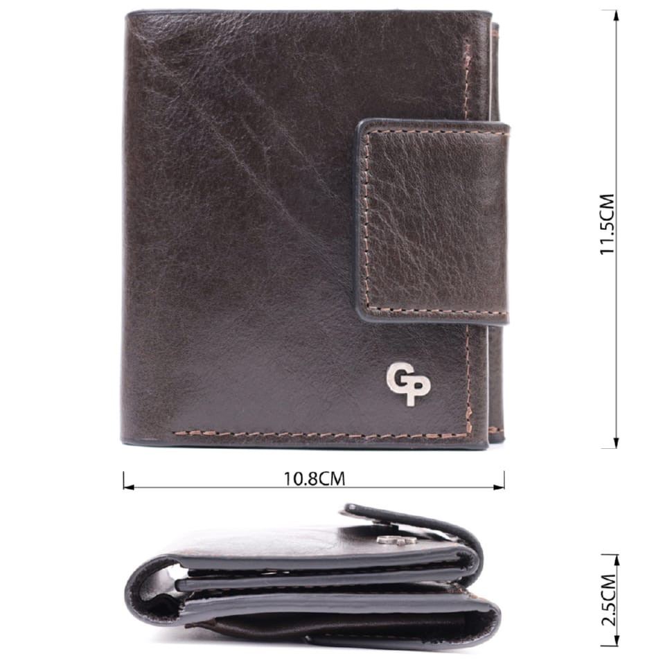 Люксовий гаманець з безліччю відділень із якісної натуральної шкіри GRANDE PELLE 22574 Коричневий