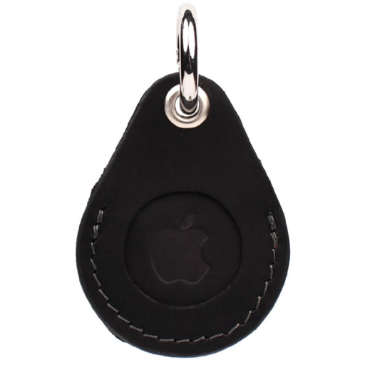 Шкіряний чохол тримач для Apple AirTag чорний Grande Pelle 463110