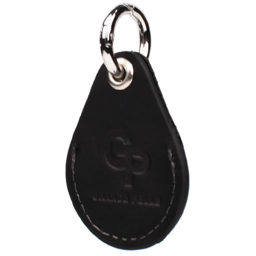 Шкіряний чохол тримач для Apple AirTag чорний Grande Pelle 463110