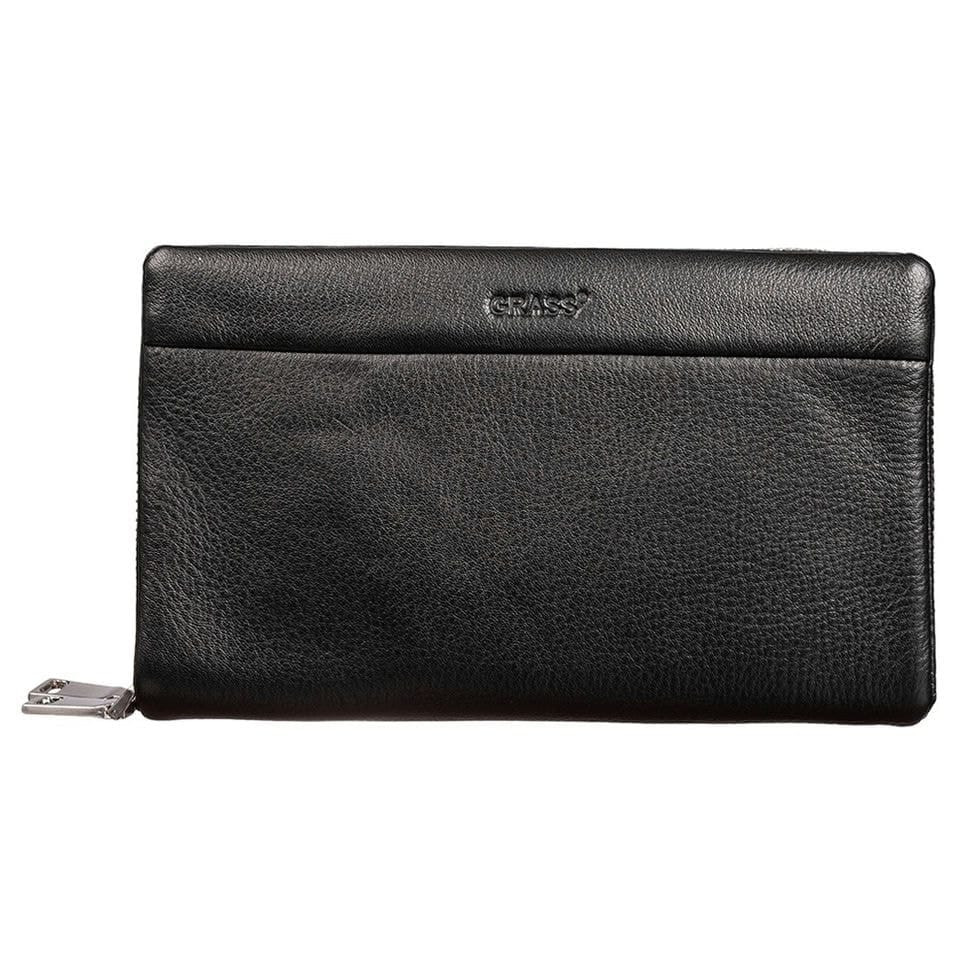 Барсетка кистьова шкіряна GRASS 9005-75 чорний флотар