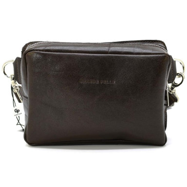 Leather belt bag Grande Pelle 740420 coffee