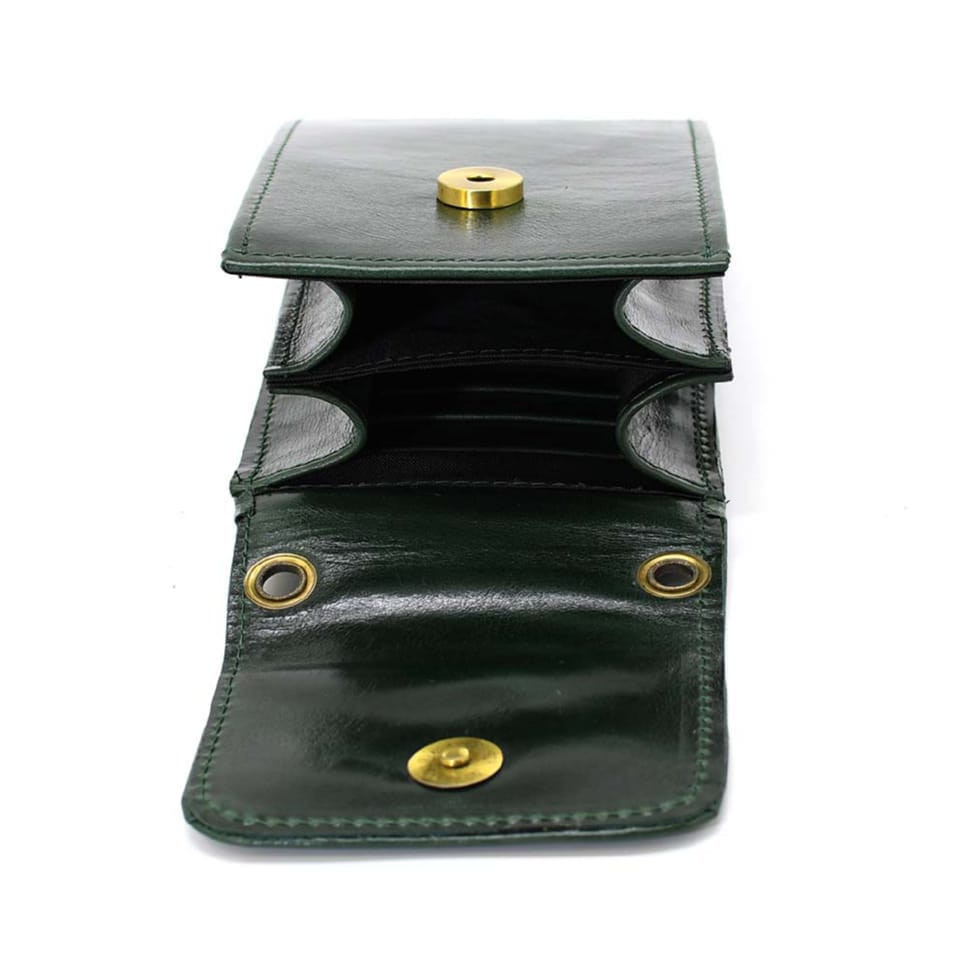 Шкіряна жіноча сумка-чохол панч GE-2122-4lx TARWA, зелена глянець