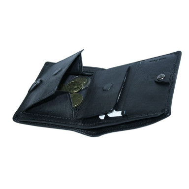 Leather wallet Timone 11071 nero black