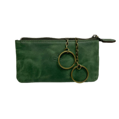 Ключница кожаная Arno 3350 deep green темно-зеленый