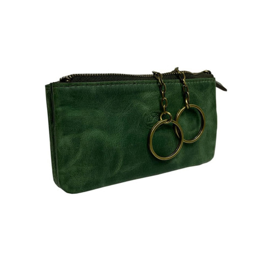 Ключниця шкіряна Arno 3350 deep green темно-зелений