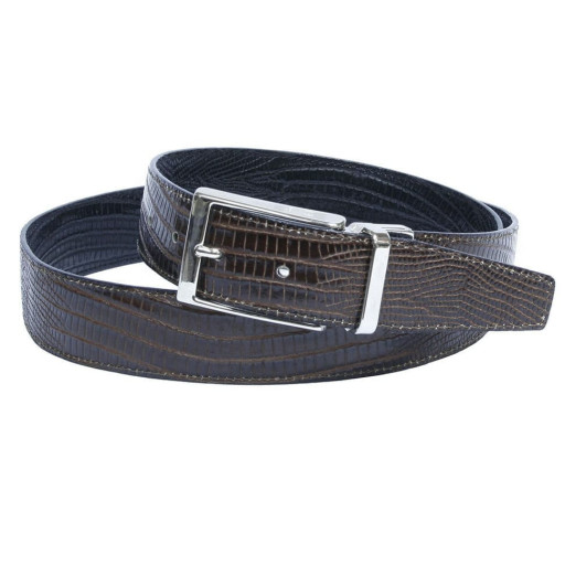 Ремінь шкіряний двосторонній 802 nero/moro чорний/коричневий TONY PEROTTI