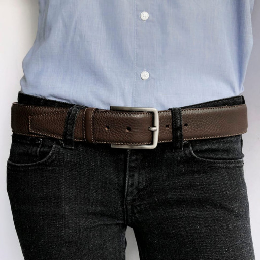 Шкіряний ремень 600/40 moro коричневий TONY PEROTTI