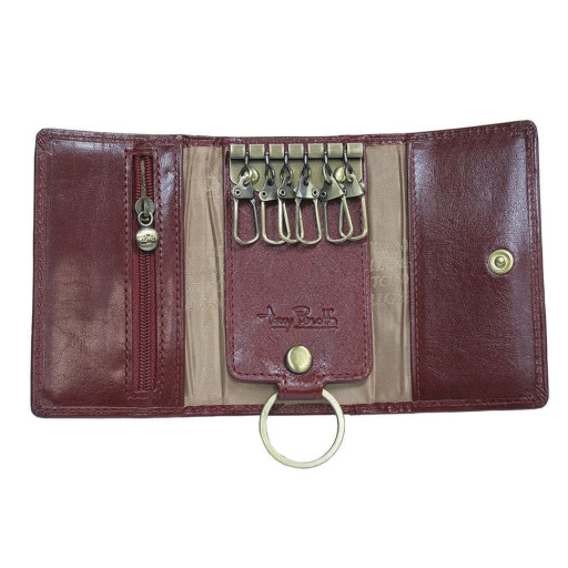 Ключниця шкіряна Italico 1117 rosso червоний