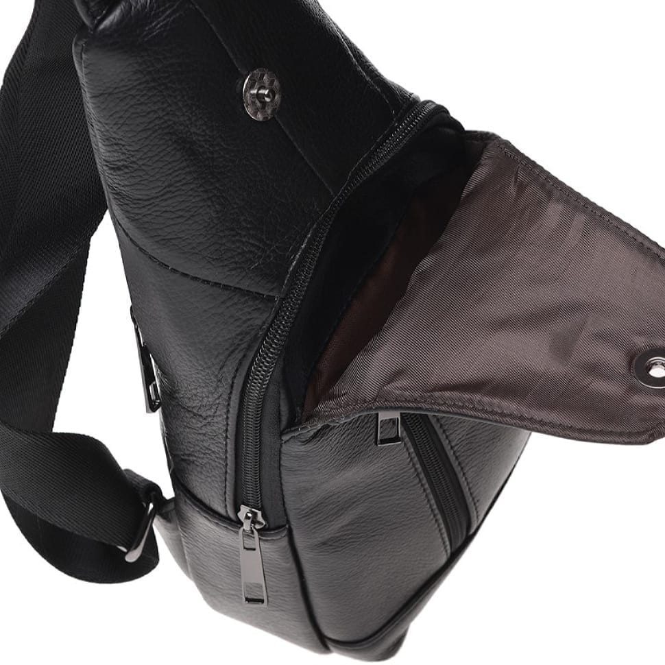 Чоловік шкіряний рюкзак Keizer K1683-black