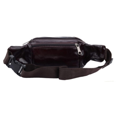 Мужская кожаная сумка на пояс Borsa Leather 1t167m-brown