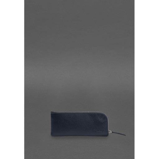 Шкіряна кишенькова ключниця 5.0 Темно-синя