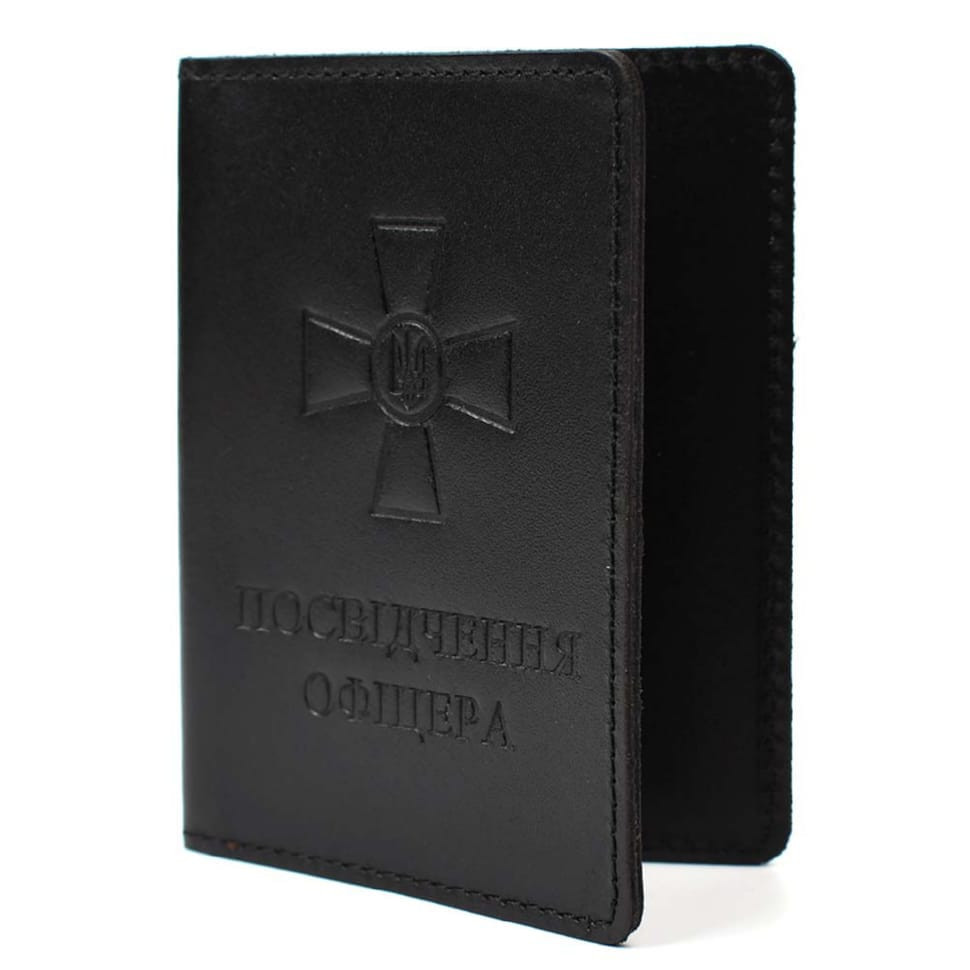 Leather cover for officers certificate Limary Lim-3992GA black