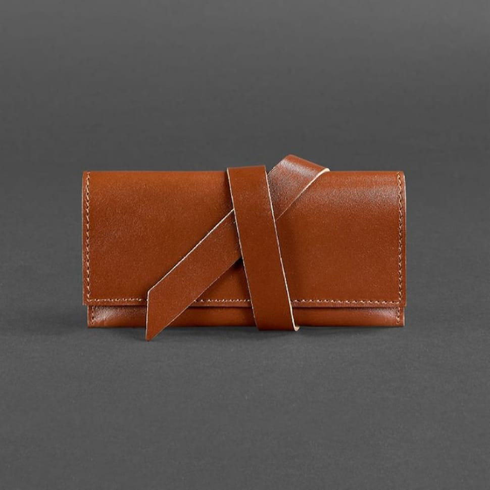 Шкіряний кисет для тютюну 1.0 світло-коричневий Краст