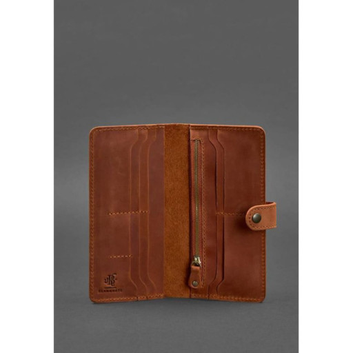 Шкіряне портмоне 7.0 світло-коричневе Crazy Horse