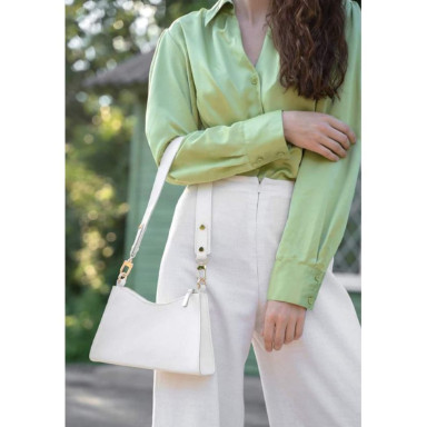 Women's leather bag Sally white