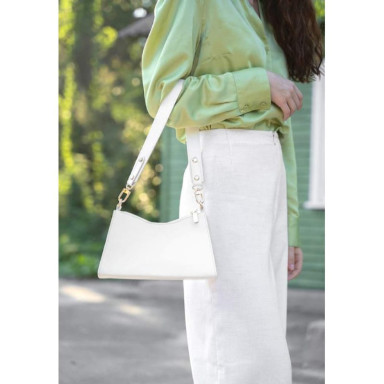 Women's leather bag Sally white