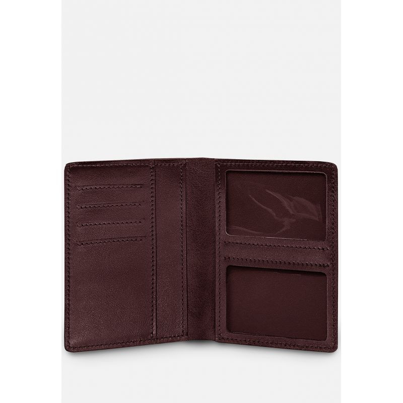 Шкіряна обкладинка для документів 1.0 Wings Бордова