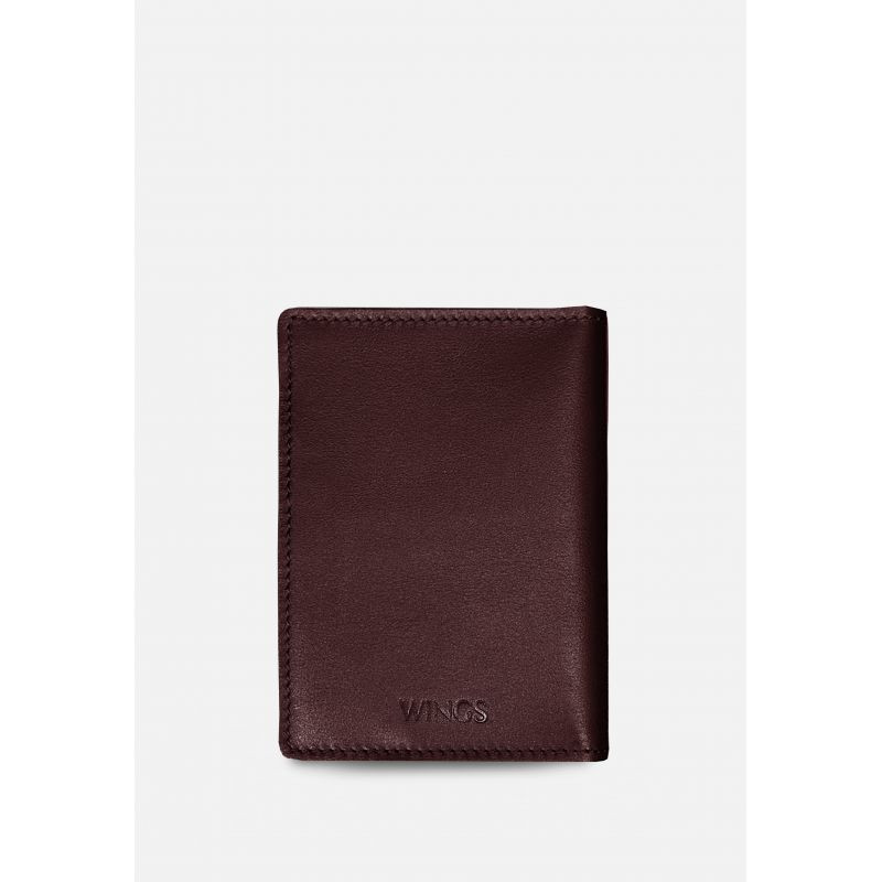 Шкіряна обкладинка для документів 1.0 Wings Бордова