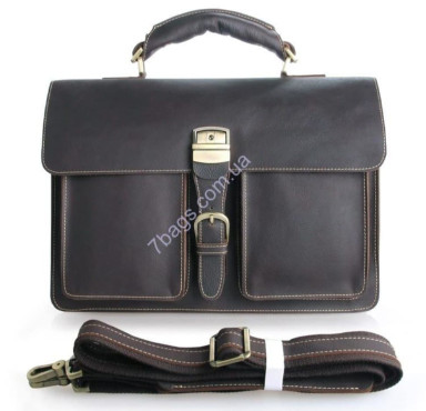 Business style men's leather briefcase