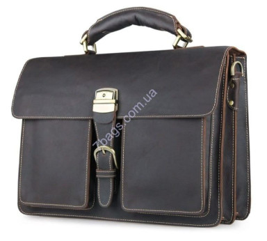 Business style men's leather briefcase