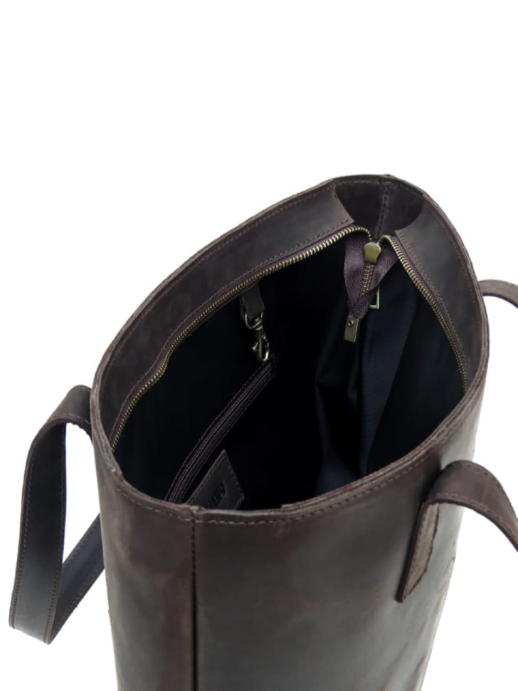 Vintage Women`s Brown Shopper Bag Newery N2066KC